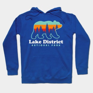 Lake District National Park England Wales Bear Retro Hoodie